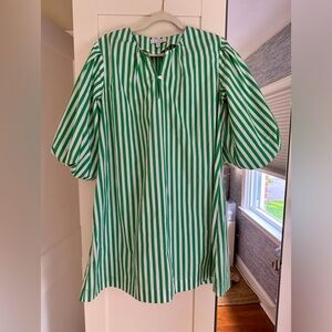 AYR Women Size Small Green And White Stripe Portofino Dress